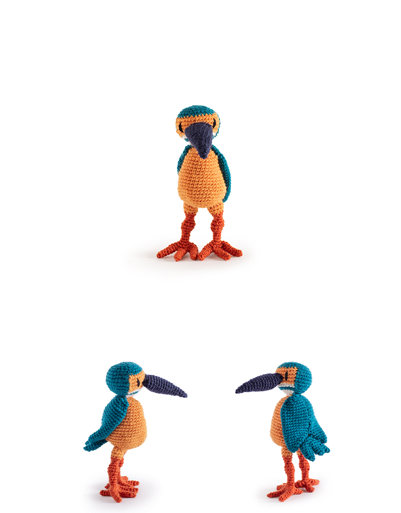 toft ed's animal ben the kingfisher amigurumi crochet